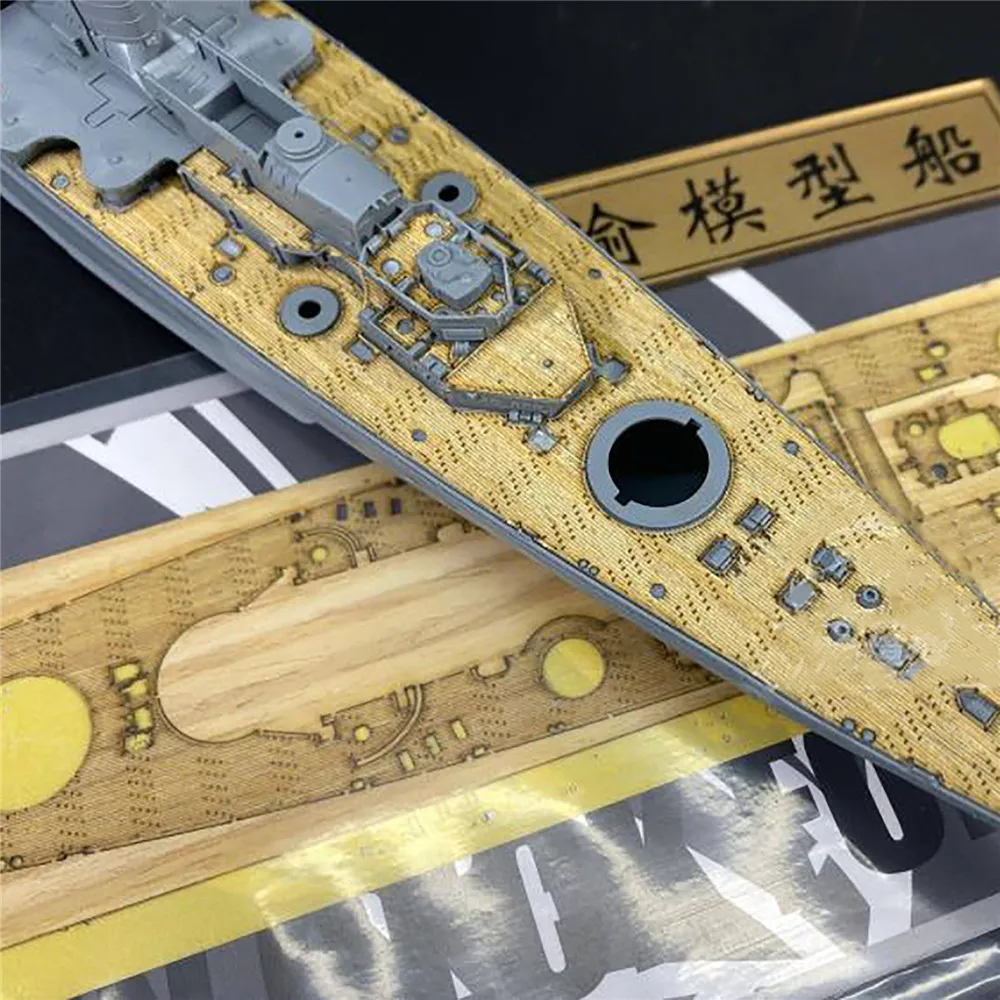 

Wooden Deck Masking Sheet DIY Ship Model Cover Modification Parts for 1/700 German Scharnhorst Flyhawk Battleship