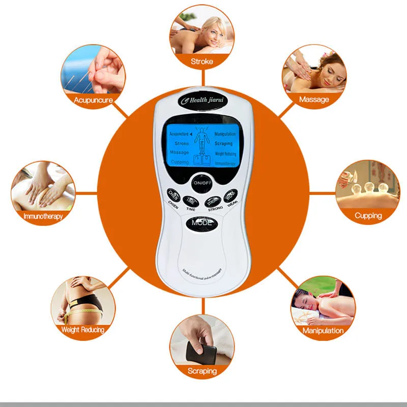 Massageador Muscular TENS Corporal Elétrico, Pé Traseiro, Joelho, Terapia Meridian, Máquina de Massagem, Emagrecimento Eletrônico, Estimulador Pad Relax