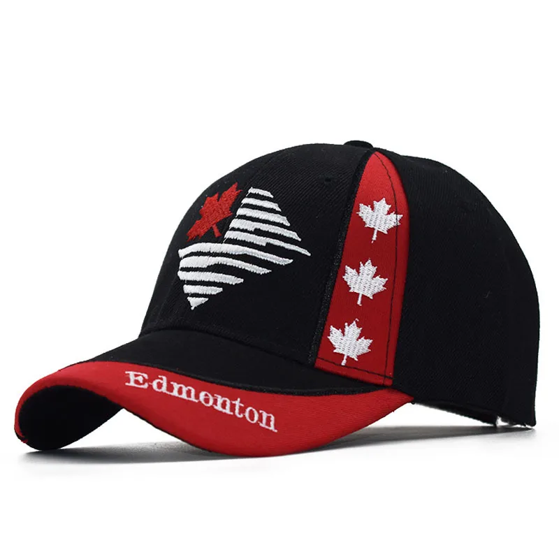 Baseball Cap CANADA Letter Embroidery Leisure Maple leaf pattern Fashion Spring Autumn baseball Sport cap Hip Hop Fitted Cap