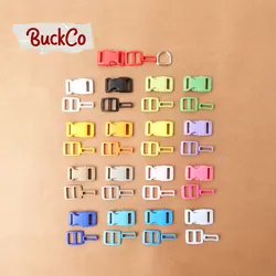 1set (plastic buckle+Tri-Glid+square keeper+D ring) DIY dog collar 15mm webbing sewing quality accessory premium 17 kinds