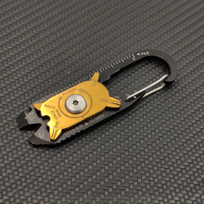 20 w 1 wielofunkcyjny przenośny klucz klucz z obręczą gadżet EDC odkryty karabinek otwieracz do butelek