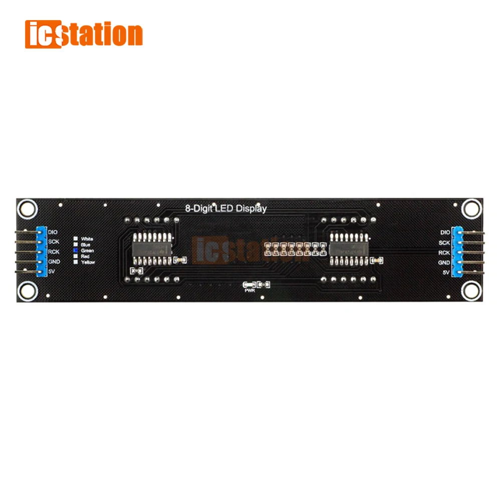 0.56 Inch 0.56 Inch 8 Chữ Số Màn Hình Hiển Thị Kỹ Thuật Số Ống Module 74HC595 7 Phân Đoạn Màn Hình LED Hiển Thị Màu Đỏ/Xanh/vàng/Xanh/Trắng