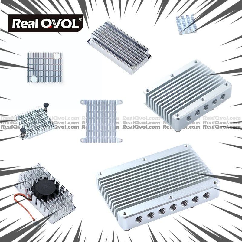 RealQvol FriendlyELEC Heat Sinks, Use for Nanopi&NanoPC NEO/NEO3/AIR/CORE/T2/T3/FIRE3/NEO4/M4/R1/R2S/4418/6818/3399 Cooling