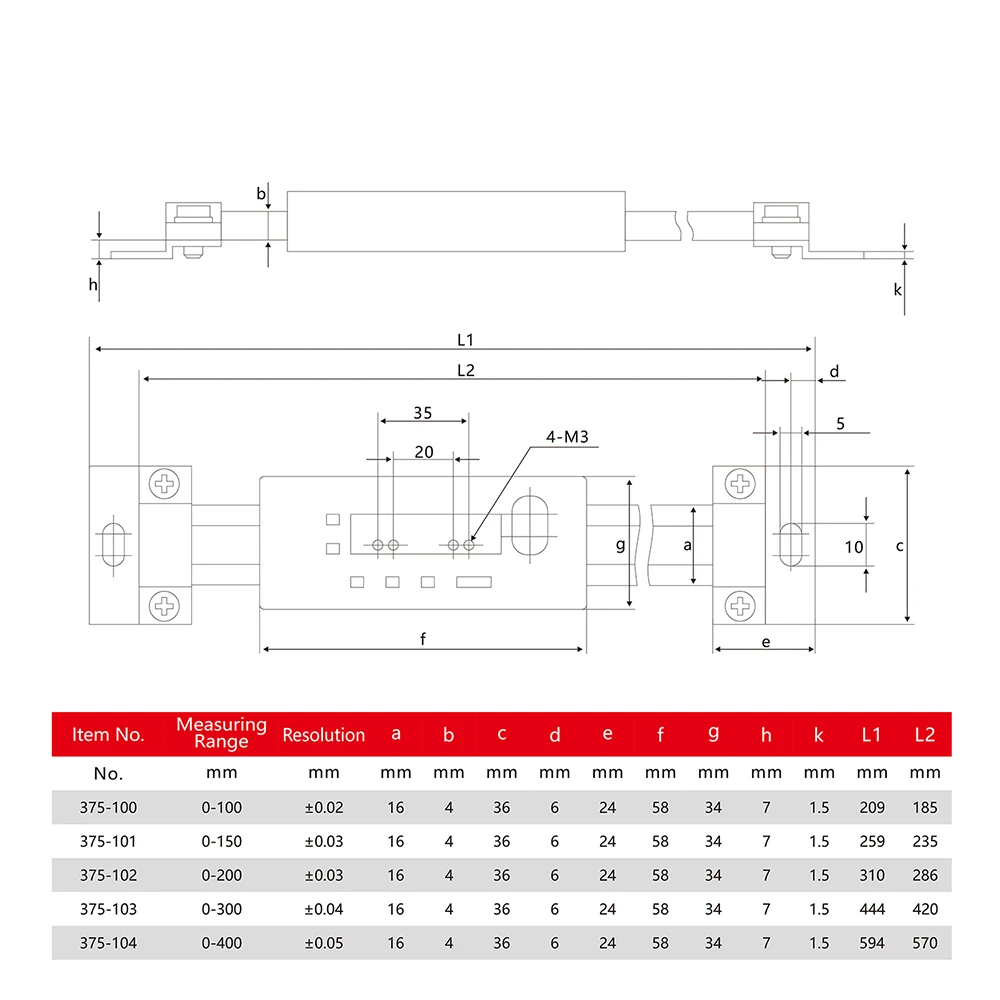 High Precision Digital Caliper 4CR13 Stainless Steel Horizontal Vertical Digital Display Ruler Measuring Range 100 200 300 400mm