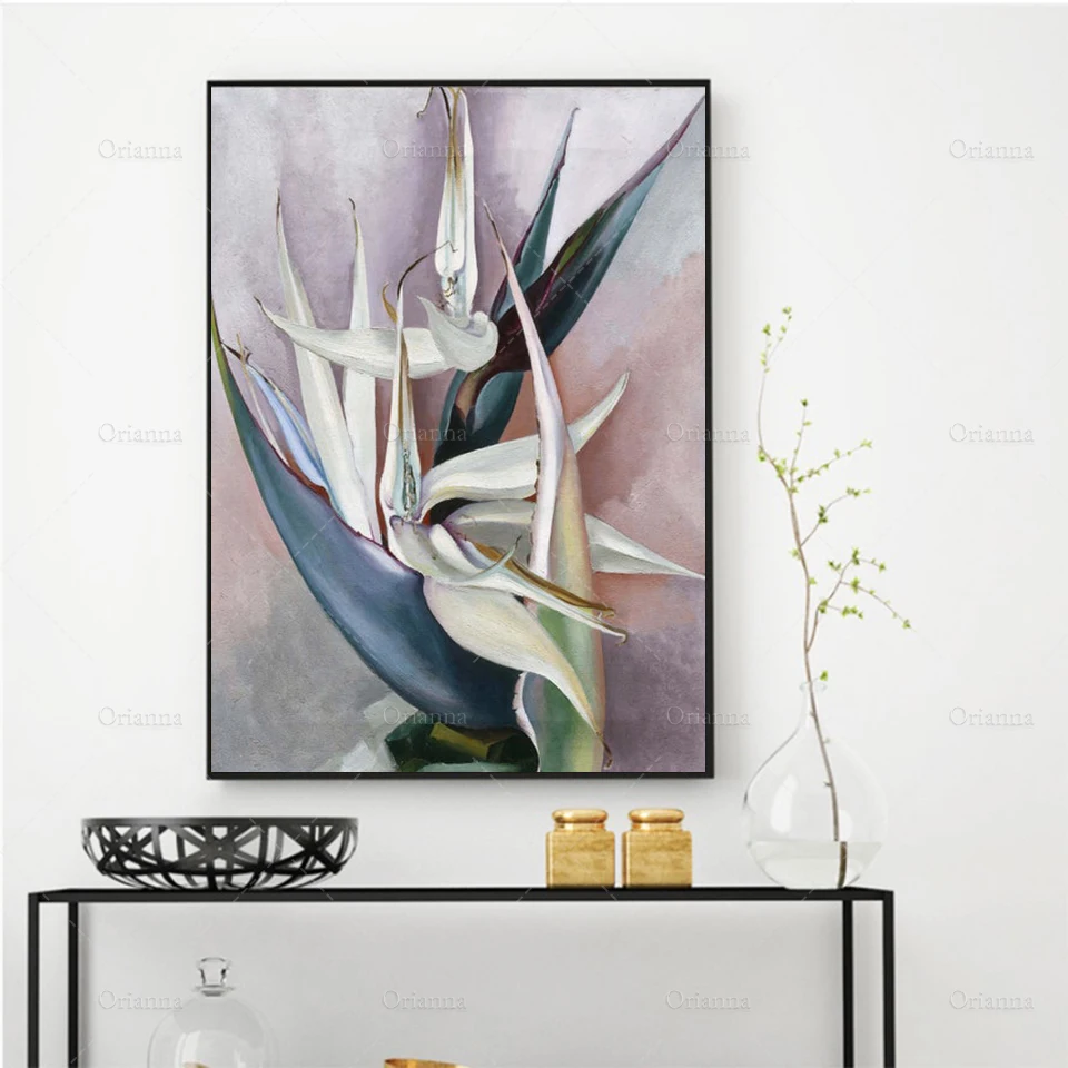 

Georgia O'keeffe White Bird Of Paradise, Abstract Art, O'Keeffe Print, Floral Art Print - Gift Idea - Wall Art Poster Print -