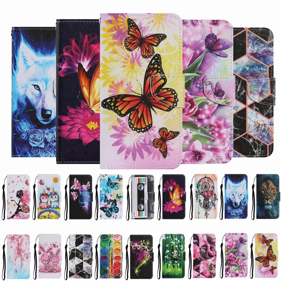 Wind Chime Lion Kids Phone Wallet For Capa iPhone 12 Pro Max 2020 11 XR X XS 7 8 Plus SE Lovely Card Holder Case Cover 2019 P20F