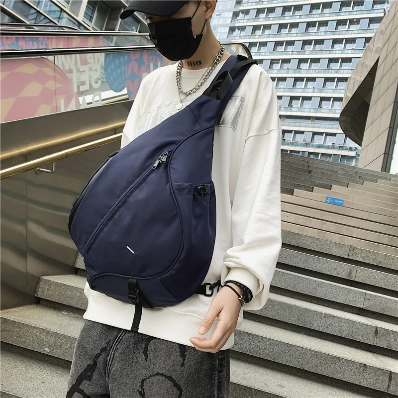 Messenger Bag Retro College Style Multifunctional Couple Shoulder Bag Chest Bag Sports Couple Pack Nylon Fabric Crossbody Bag