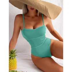 2022 Sexy Women One Piece Swimsuit Bandage Female Swimwear Backless Monokini Push Up Swimming Suit Beachwear Bathing Suit