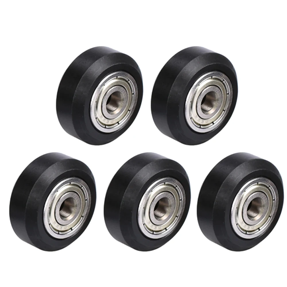 5PCS POM Wheel CNC Plastic Wheel POM with 625ZZ MR105zz Idler Pulley Gear Passive Round Perlin Wheel for Ender 3 CR10