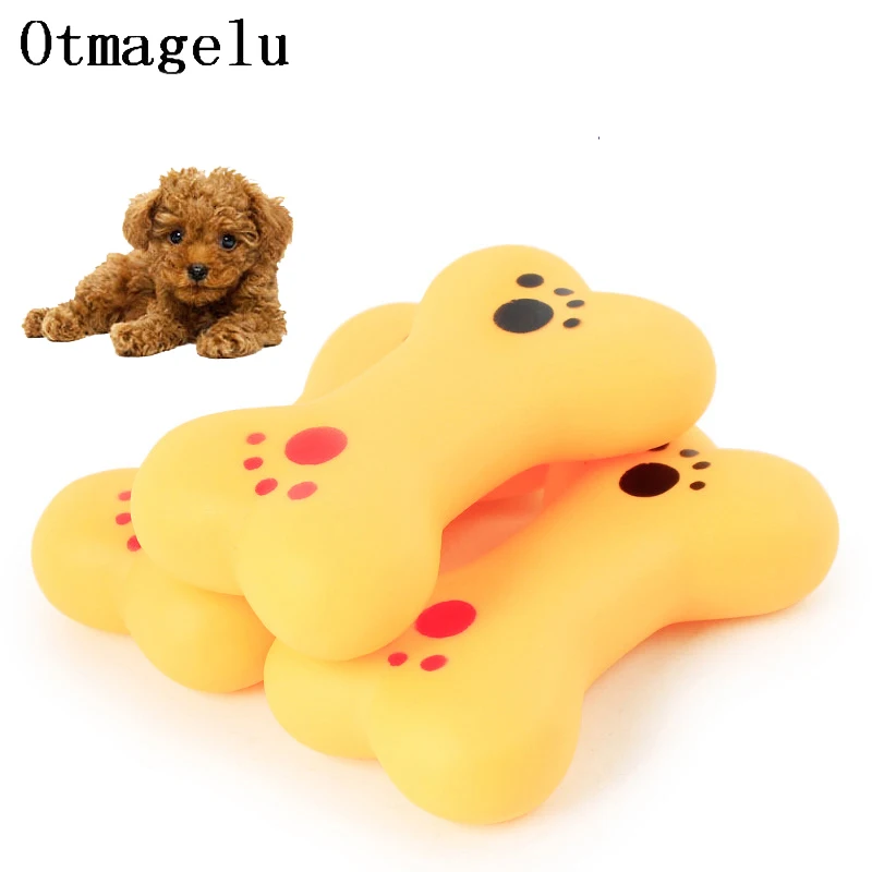 Cute Bone Dog Cat Toy Chew Treat Holder Tooth Cleaning Squeak Toys Dog Puppy Training Interactive Pet Supplies for Poodle