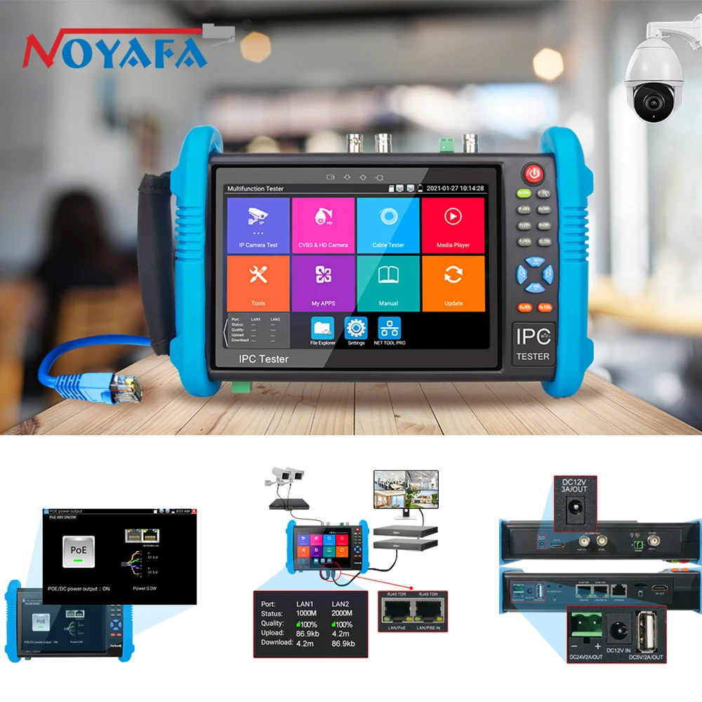 Noyafa NF-IPC716 ADHS Plus 7inch 4K Camera Tester CCTV Tester CCTV Monitor For Camera Ip Camera Tester IPC Poe Testers Camera