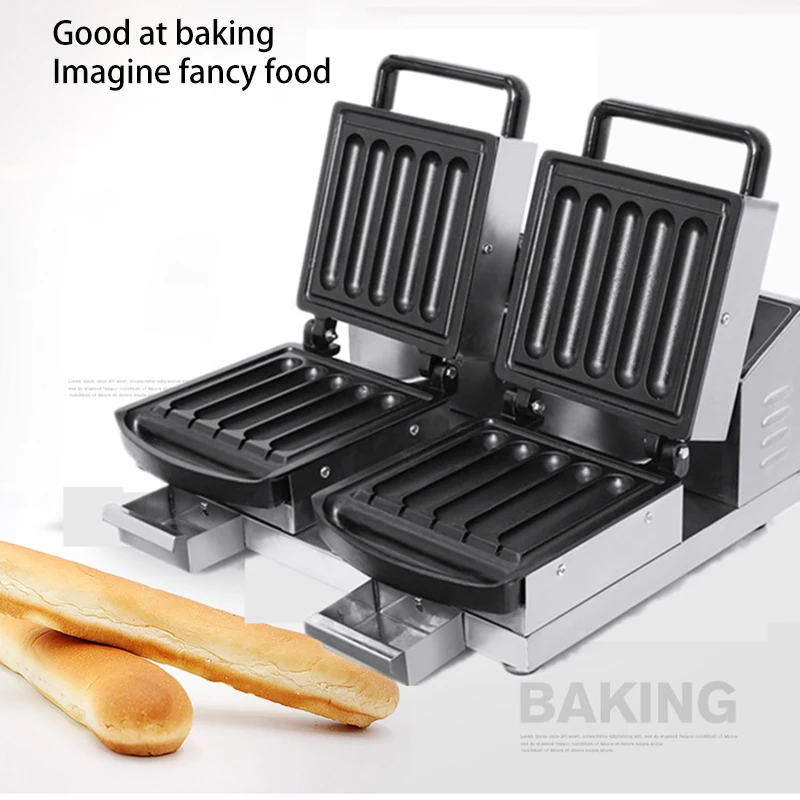 Stainless Steel Aluminum Non-Stick Bakeware 1800W 220V Commercial 10-Stick Hot Dog Machine Crispy Milk Stick Machine