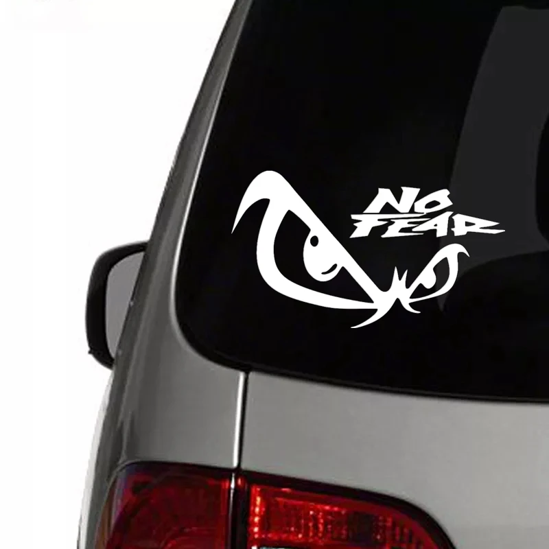 CS-1834# Vinyl Decal No Fear Car Sticker Waterproof Car Decor for Auto Truck on Bumper Rear Window Choose Size