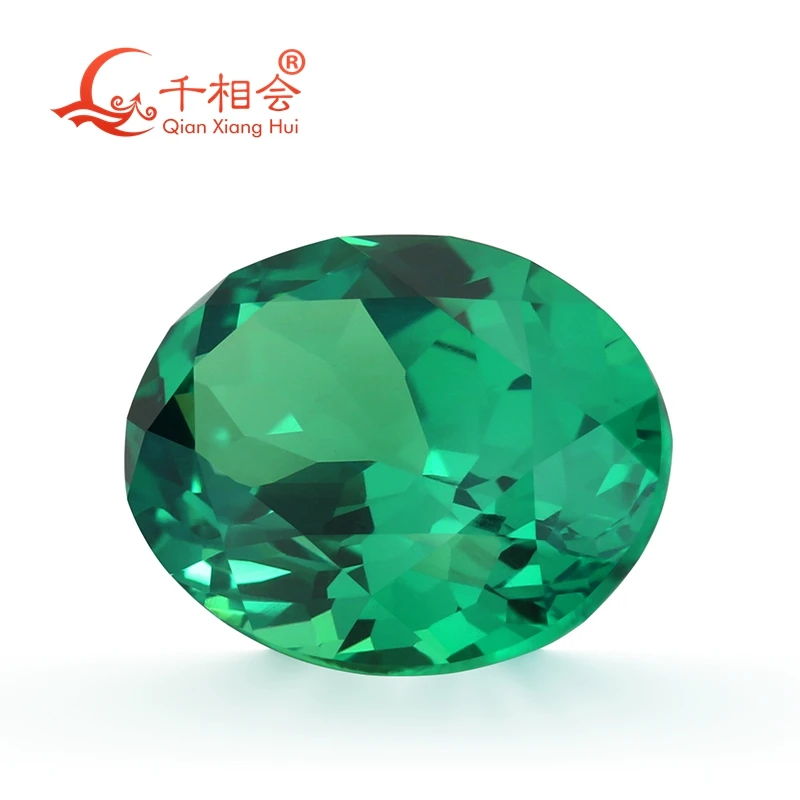 

2.4ct Lab Grown Alexandrite Oval Shape Green Corundum Gem Stone 7x9mm for Jewelry Making