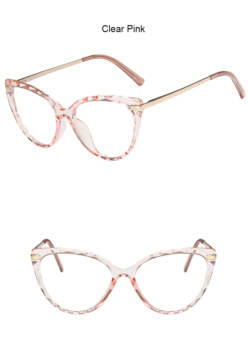 Mode Cat Eye Frauen Lesebrille Anti Blau Licht TR90 Frühling Scharnier Presbyopie Brillen Klare Linse Brillen – Detail 10