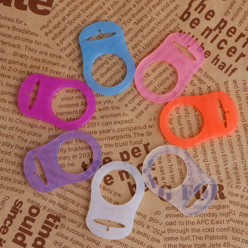 5Pcs Multi Colors Silicone Baby Pacifier Holder Clip Adapter for MAM Rings Chupeta Pacifier Clips