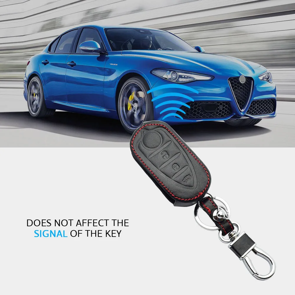 Leather Car Key Case For Alfa Romeo 500L 159 GTO Giulietta Mito Folding Remote Fobs Shell Protector Cover Skin Auto Accessories