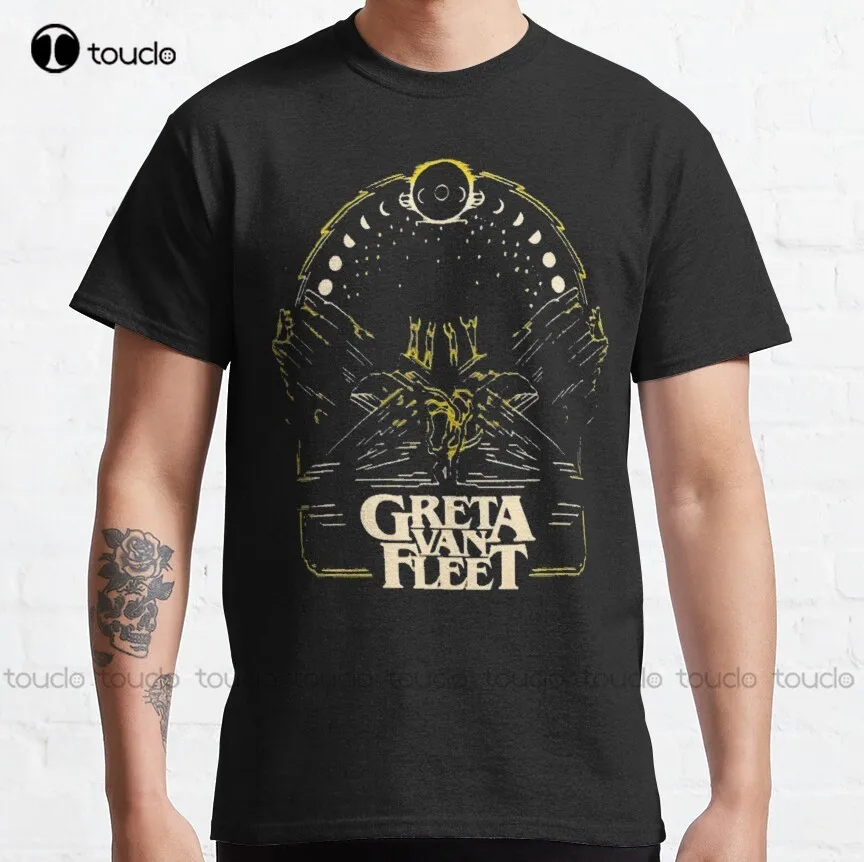 

Vintage Greta Van Fleet Classic T-Shirt Tee Shirts Mens Custom Aldult Teen Unisex Digital Printing Tee Shirt Fashion Funny