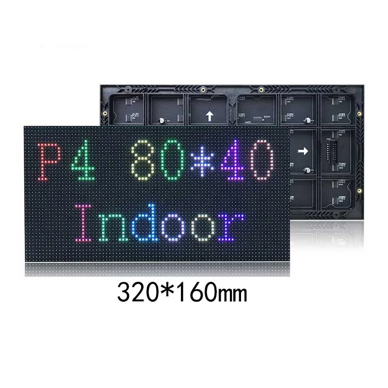P4 Led Indoor Display Module 320*160Mm 80*40Pixels 1/20Scan, rgb Led Panel Led Display