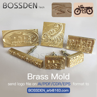 BOSSDEN Customized LOGO Leather stamp Copper Brass Wood Paper Skin Bread Cake Die Heating Emboss Mold Letter Metal Stamp Brand