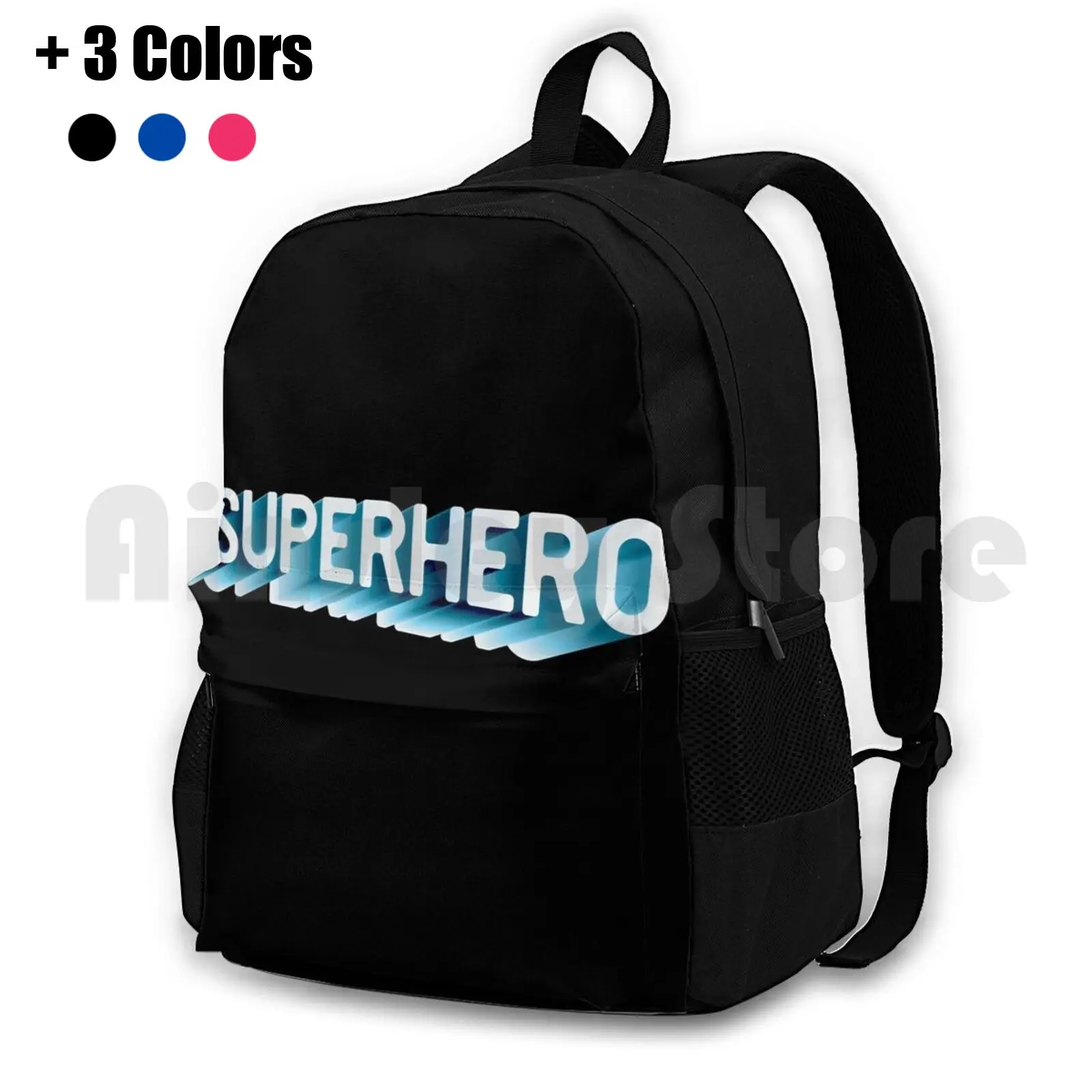 Superhero Outdoor Hiking Backpack Waterproof Camping Travel Power Pose Confidence Superhero Power Stand Tall Great Assertive