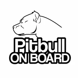 Funny Pitbull on Board Dog Car Sticker Automobiles Motorcycles Exterior Accssories Vinyl Decals for BMW VW Audi Gti Skoda