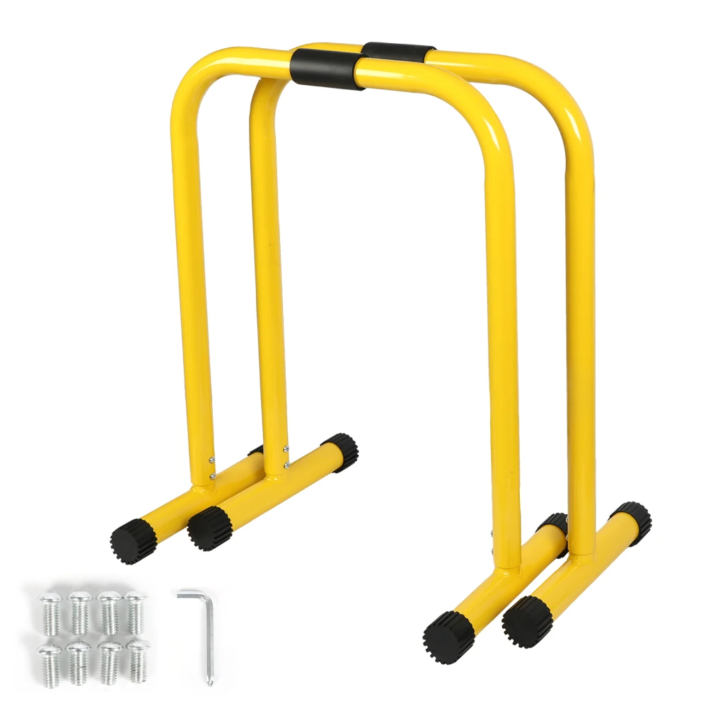 Parallel Bars Adjustable Height Push Up Dip Station Tall Parallettes for Handstands Calisthenics Crossfit Gymnastics & Training