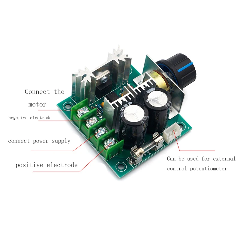 DC Motor Speed Controller PWM Speed Control Switch Motor Fan Controller 12V-40V 10A Stepless Variable Speed PWM Governor Speed