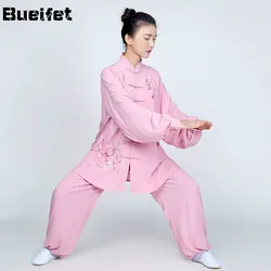 Tai Chi Uniform Traditional Chinese Folk Martial Arts Wushu Kung Fu Clothing Morning Exercise Suit Stage Performance Costume