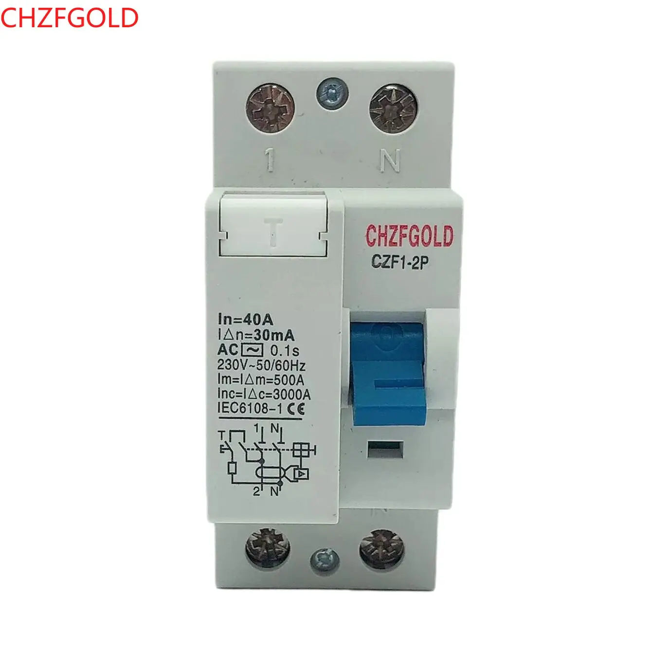 

2P 63 Amp Type B 10KA RCCB DC RCD 230V 400V 30mA Residual Current Circuit Breaker for Electric Vehicle EV Charging Pile4P