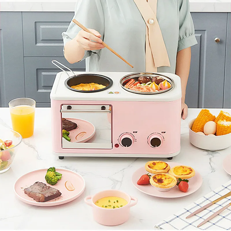 Home Multifunctional Breakfast Machine Four-in-One Lazy Toaster Toaster Baking Mini Electric Oven