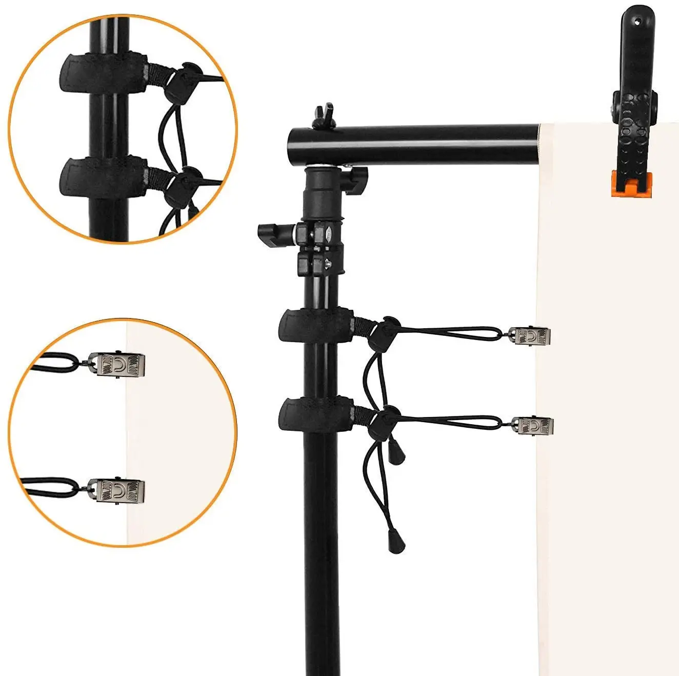 Mocsicka Spring Clamps Background Side Clamps Stand Holder Clip Heavy Duty Clip for Muslin Photography Backdrop Photo Studio