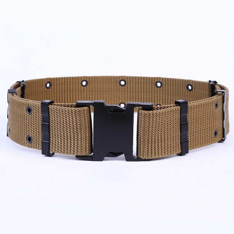 Security Duty Belt Armed Training Tactical Belt Canvas Woven Belt Sports Nylon CS Military Training Buckle Waist Seal