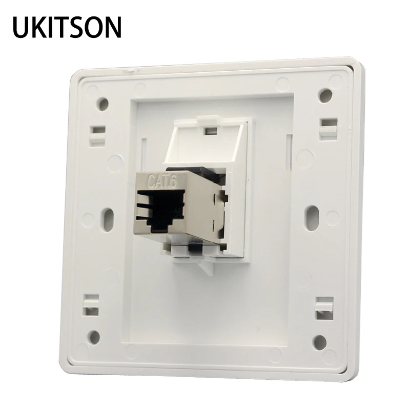 1-portowa osłona sieciowa CAT6 RJ45 Panel ścienny ekranowany żeński przedłużacz internetowy CAT.6 Płyta czołowa Gniazdo LAN