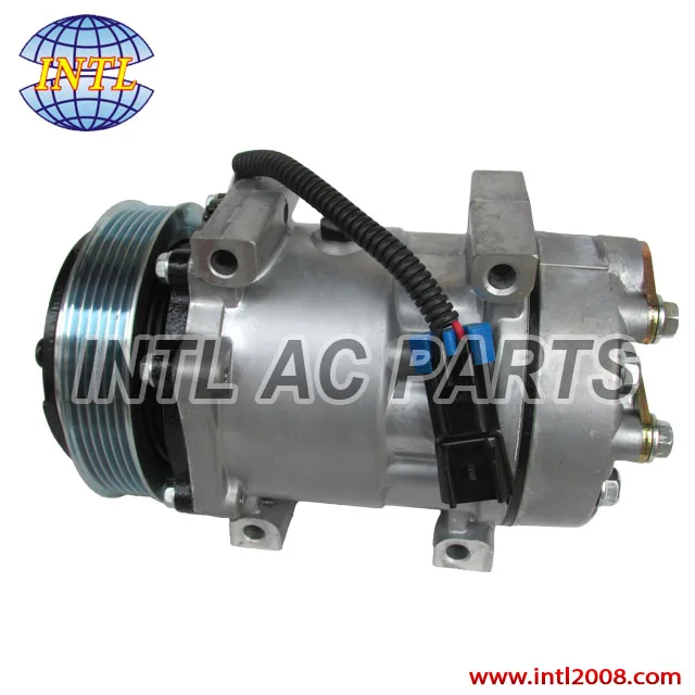 

sanden 4546 4815 U4815 4481 3547916C1 3541235-C91 Sanden 7H15 709 auto ac compressor for International Navistar truck 6pk 12V