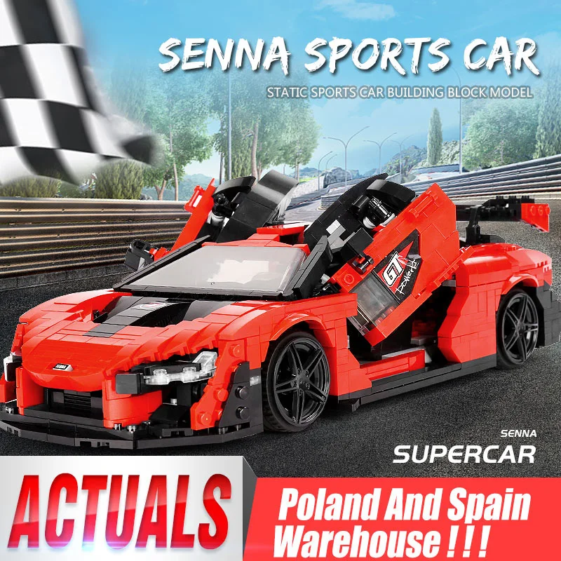 

MOULD KING 10007 Car Toys The Senna Car Model 1182Pcs Building Blocks Assembly Bricks Toys Kids Christmas Gifts