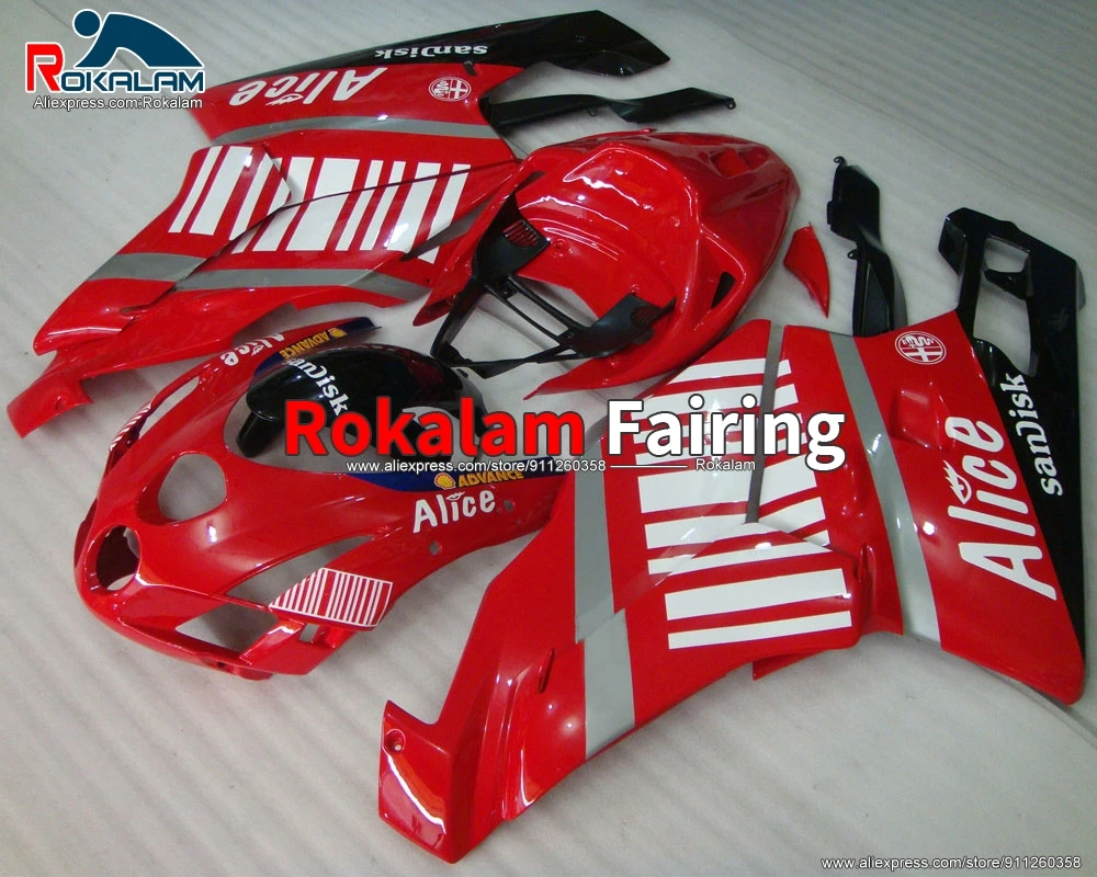 

Fairing For Ducati 999 749 2003 2004 Aftermarket Red White Black Motorbike Sticker Bodywork (Injection Molding)