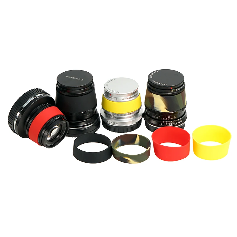 TTArtisan Soft Silicone Ring Lens Protector Ring Anti-dust Cover for 17mm F1.4 Lens 35mm F1.4 Lens Red Black Yellow Camouflage