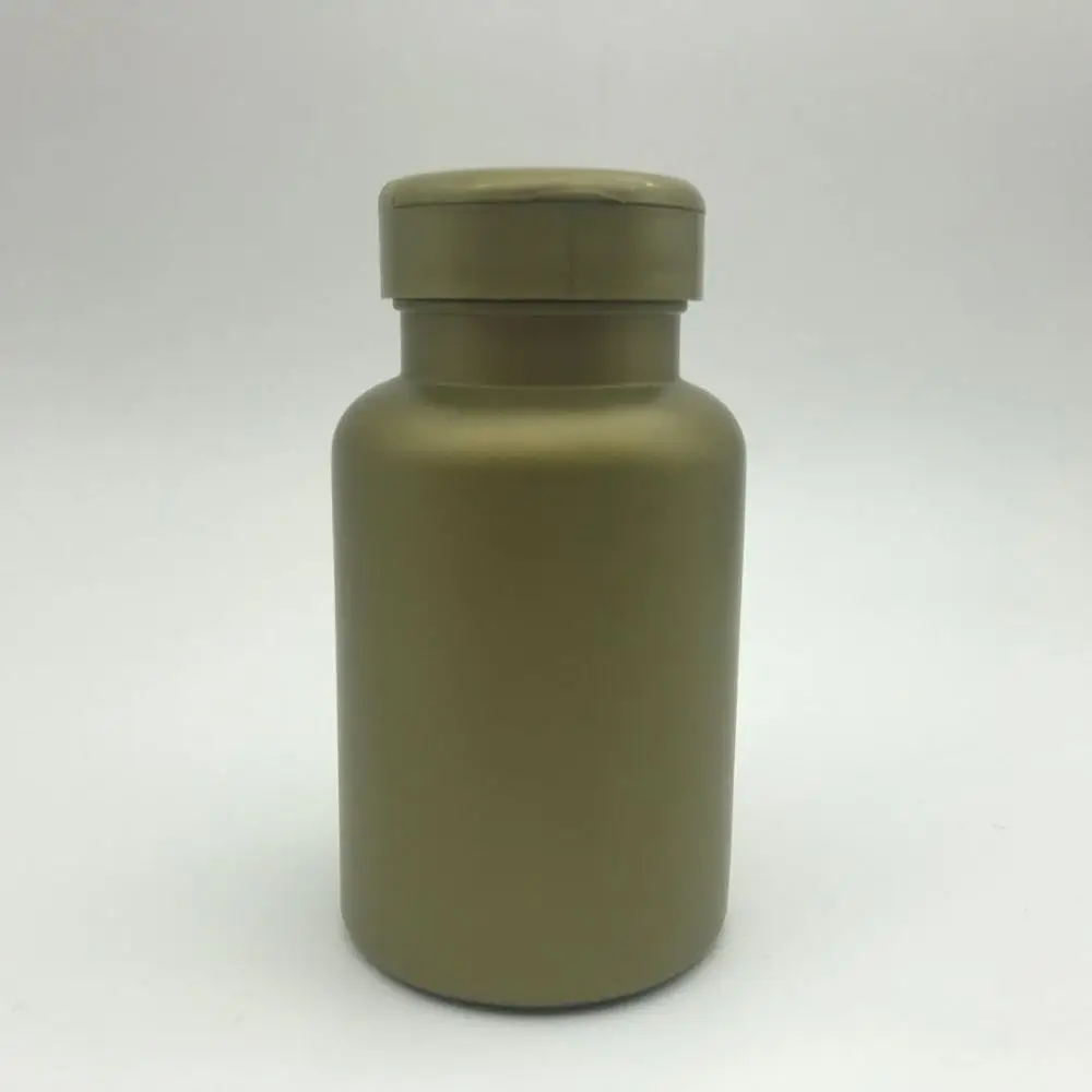 100pcs 150ml PE Green Color Bottles, Capsule Bottles, Pills Bottles, Plastic Packing Bottle, Empty Sample Container -- Flip Caps