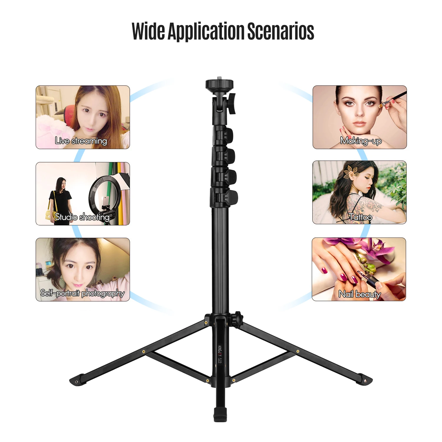 Kingjoy Photography Video Tripod Live Video Broadcasting Bracket Aluminum Alloy 1/4\
