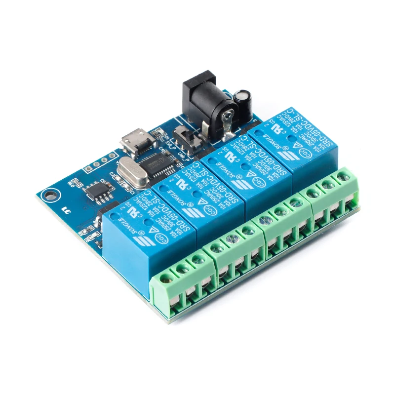 Micro USB 5V LCUS-4 4 Channel USB Relay Module Smart Switch Serial Port BSG