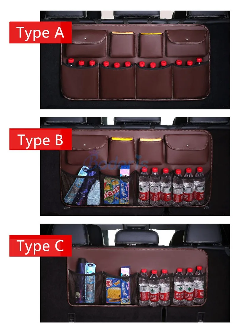 For Toyota Land Cruiser 200 FJ 100 J100 Rear Trunk Seat Back Storage Bag Luggage Nets Hook & Loop Car Organizer Accessories