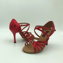 Zapatos de baile latino de 8,5 cm para mujer, calzado de Salsa, zapatos de tacón alto cómodos, 6218RSL