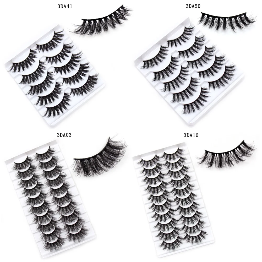 Wimpern 5/10/16 Paar 3D Faux Nerz Wimpern Natürliche Falsche Wimpern Wiederverwendbare Dramatische Volumen Wimpern Make-Up Wimpern Verlängerung – Detail 13