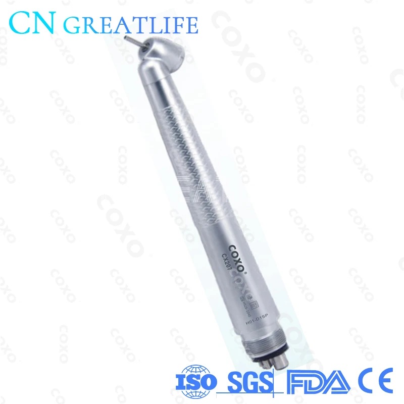 Coxo CX207 45 Degree Single Way Spray Dental Air Turbine Dental High Speed Handpieces Coxo High Speed Handpiece