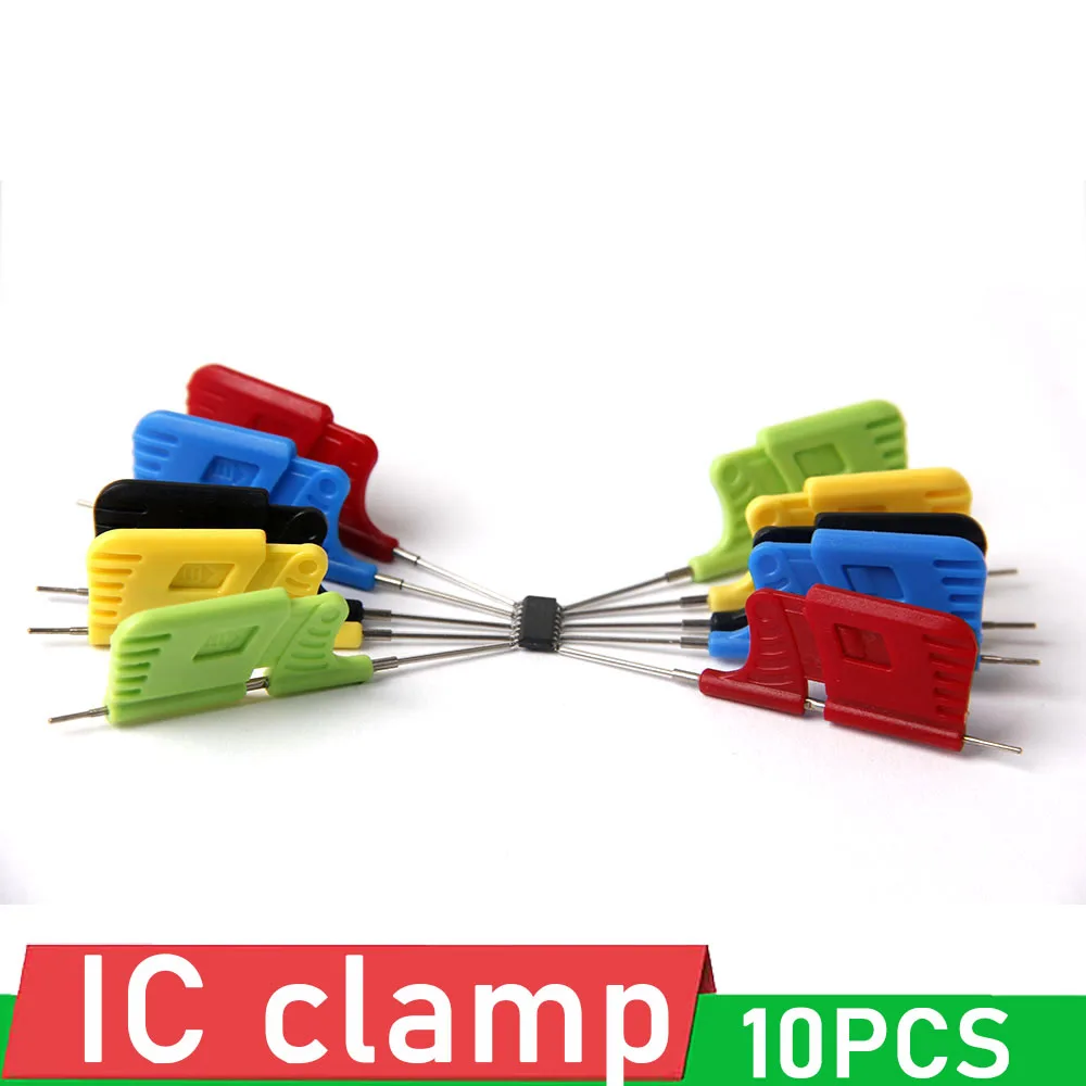 10pcs/set Universal Chip micro IC clamp SOP SOIC TSOP MSOP SSOP SMD IC Test Clip Socket Adpter Programmer for logic analyzer