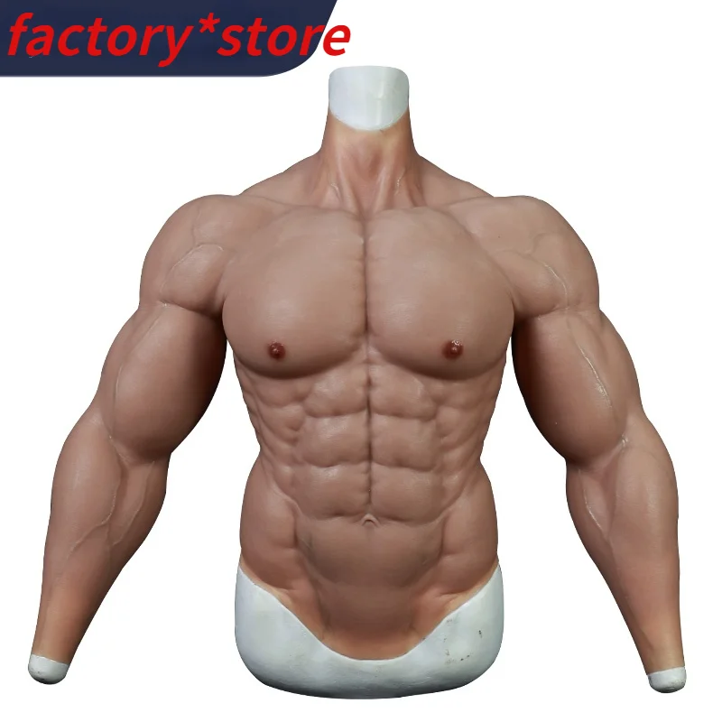 Realistic Silicone Muscle Suit Men\'s and Women\'s Muscle Suit Abdominal Simulation Enhanced Artificial Abdomen