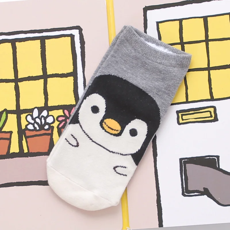 Ladies Socks Women Fashion Cartoon Socks Cotton Kitten Puppy Animal Pattern Cute Kawaii Funny Socks for Girls Short Ankle Socks