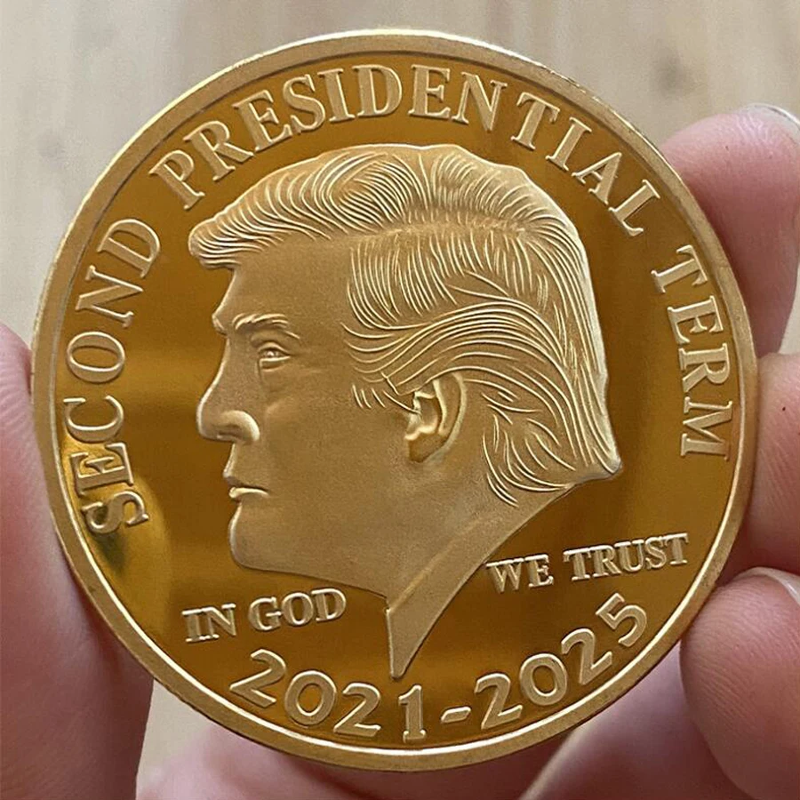 1PC US Donald Trump Gold Commemorative Coin 