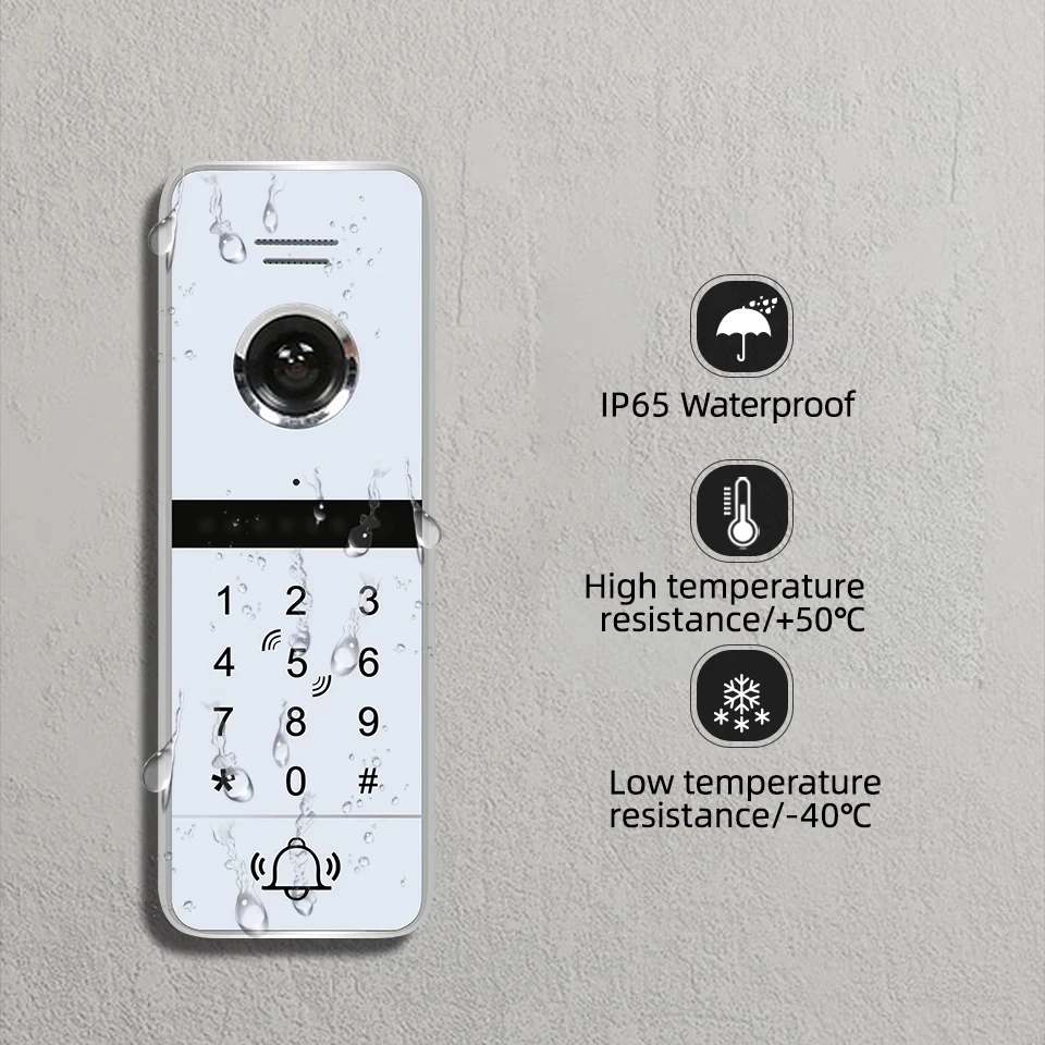 Jeatone 7 Zoll WiFi Tuya App FHD 1080p Video Intercom Kit für Villa Türklingeln Smart Door phone Video anruf Remote Unlock